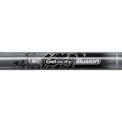 3086123425965-Bic Gelocity Illusion - Roller effaçable - 0,7 mm - noir--3