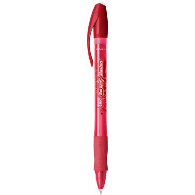 3086123425972-Bic Gelocity Illusion - Roller effaçable - 0,7 mm - rouge--0