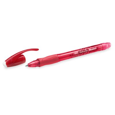 3086123425972-Bic Gelocity Illusion - Roller effaçable - 0,7 mm - rouge--1