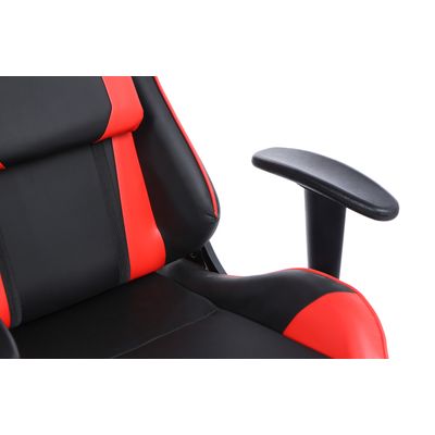 3760185028813-Fauteuil gamer SPORTING - accoudoirs réglables - noir et rouge--5