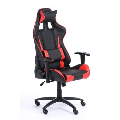 3760185028813-Fauteuil gamer SPORTING - accoudoirs réglables - noir et rouge--1