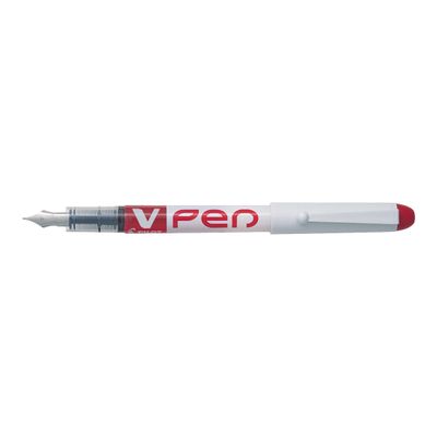 4902505326523-Pilot V Pen - Stylo plume - rouge - 0,4 mm - pointe moyenne-Angle gauche-0