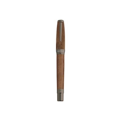 3108722408023-Oberthur Argan - Stylo plume noyer-Angle gauche-0