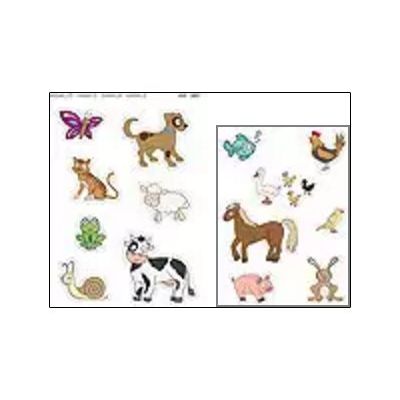 8410782128250-Apli - 28 maxi gommettes - animaux-Avant-0