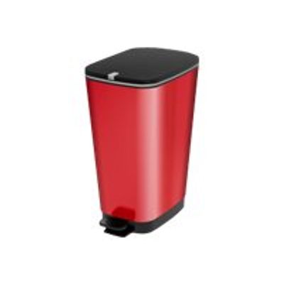8013183077204-KIS by CEP - Poubelle plastique 45L - rouge-Angle droit-0