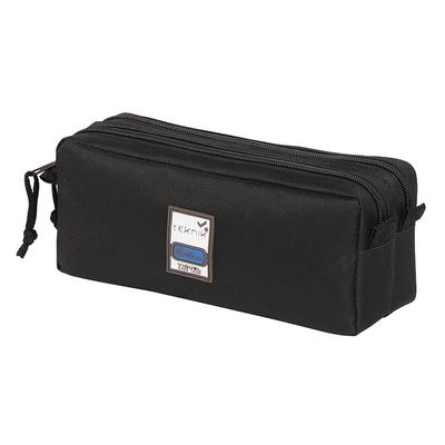 3135258773486-Trousse rectangulaire Teknik Double - 2 compartiments - 3 coloris disponibles - Viquel-P_877348_4-3