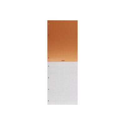 3037920201009-Rhodia Basics - Bloc notes - A4 - 160 pages - grands carreaux - 80g - orange-Avant-3