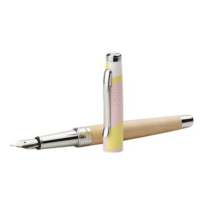 3108722401505-Oberthur Arty - Stylo plume rose -Avant-0