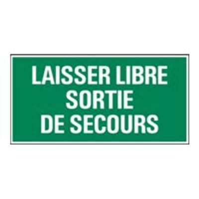8711234128706-Pickup - Panneau de signalisation - 300 x 150 mm - Garder la sortie d'urgence libre-Avant-0