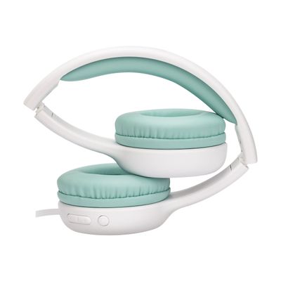 3303170107225-T'nB Kids KIDY - casque filaire pour enfants - blanc et vert-Avant-2