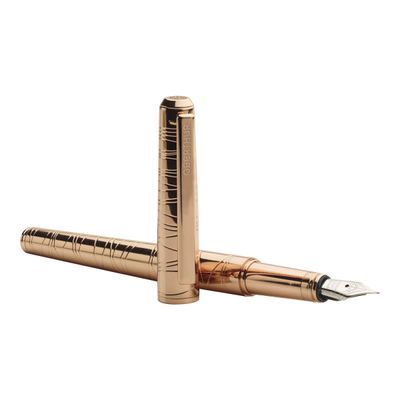 3108722407866-Oberthur Arabesque - Stylo plume metal cuivré-Angle droit-0