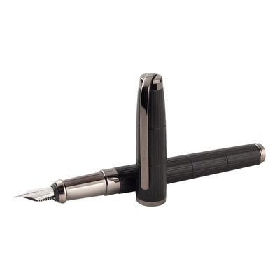 3108722402441-Oberthur Méridien - Stylo plume noir-Angle gauche-0