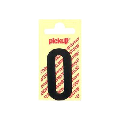 8711234241306-Pickup - Étiquette autocollante - 150 mm - Chiffre 0 - noir mat-Avant-0