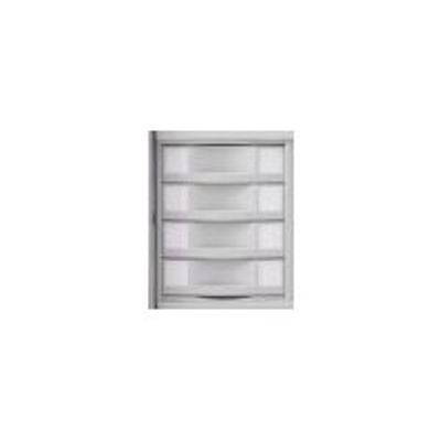 3219099811610-Module 4 tiroirs pour armoire à rideaux - hauteur 100 mm - gris/bleu-Avant-1
