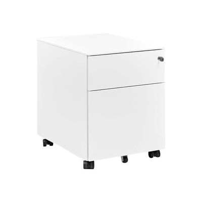 3483600714268-Caisson mobile ARPE/SUNDAY - Profondeur 54 cm - 2 tiroirs - métal laqué blanc-Angle gauche-0