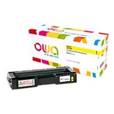3112539716059-Cartouche laser compatible Ricoh 407546 - jaune - Owa K16092OW-Avant-0