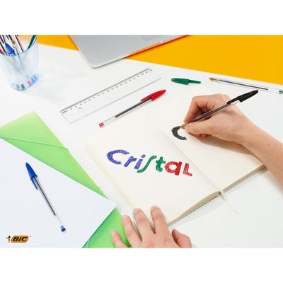 0400999996511-BIC Cristal - 50 Stylos à bille - noir - 1 mm - pointe moyenne-P_99999651_6-5