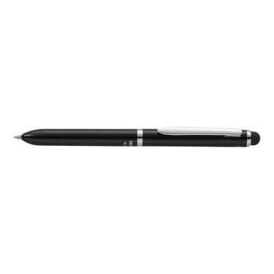 4014421310194-Online Touchpen - Stylo à bille 2 couleurs (bleu et rouge) noir - embout tactile-Angle gauche-0