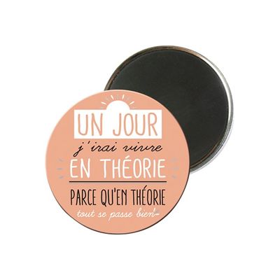 3700572716763-Kiub Typography - Magnet rond en verre - Théorie-Avant-0
