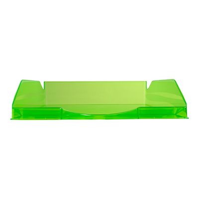 2012349308547-Exacompta Ecotray - Corbeille à courrier vert pomme translucide-Avant-0