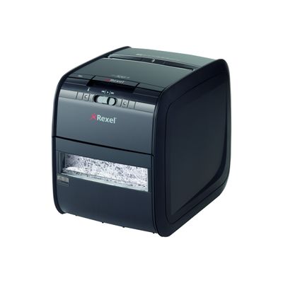 5028252504645-Rexel Auto+ 90X - destructeur de documents coupe croisée - 90 feuilles - Corbeille 20 litre-Angle droit-0
