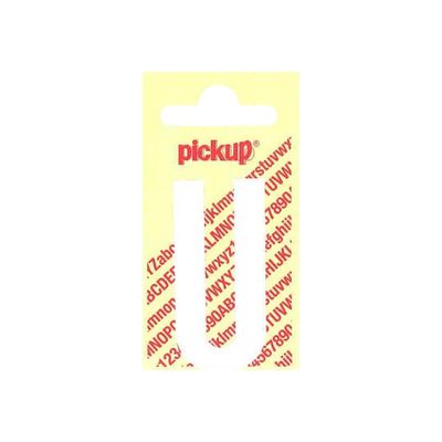 8711234242204-Pickup - Étiquette autocollante - 150 mm - Lettre U - blanc mat-Avant-0