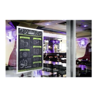 4005546978482-Durable Duraframe Poster Sun - Cadre d'affichage vitrostatique - A3 - argent-Angle gauche-4