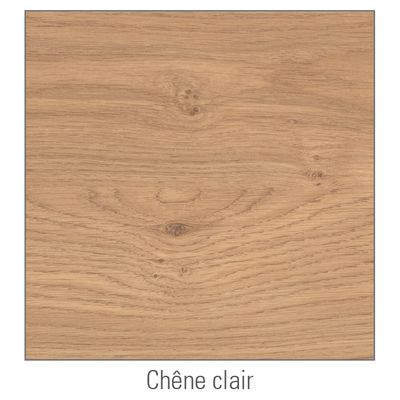 3253310150867-Bureau symétrique 120° IDRA - L185 cm - Pieds anthracite - plateau imitation Chêne clair--2