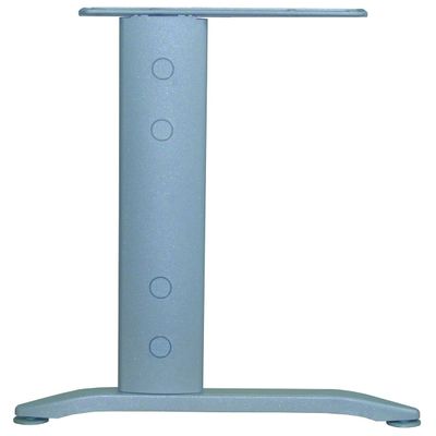 3253310150782-Bureau symétrique 120° IDRA - L185 cm - Pieds aluminium - plateau imitation Chêne clair--1