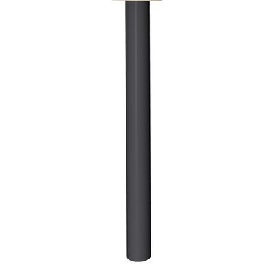 3253310148178-Extension IDRA/DUAL sur pied tube - 80 x 60 cm - Pied anthracite - plateau Blanc perle--1