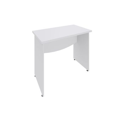 3253310174764-Bureau droit DUAL - L80 - Pieds blanc - plateau blanc--0