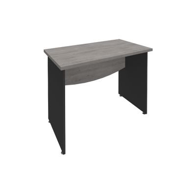 3253310174795-Bureau droit DUAL - L80 - Pieds Anthracite - plateau imitation Chêne gris--0