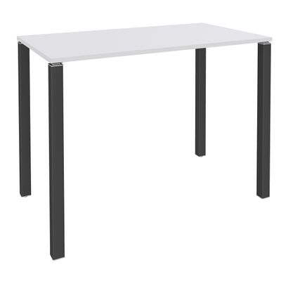 3253310166042-Table Lounge - L140xH105xP60 cm - 4 Pieds carbone - plateau blanc perle--0