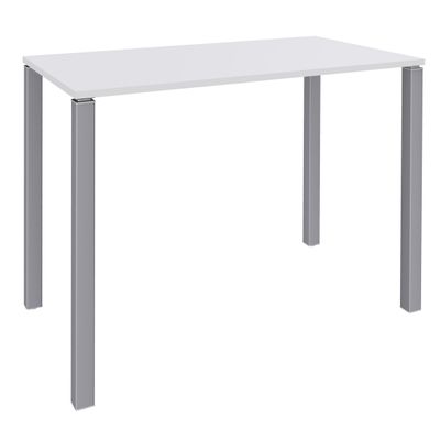 3253310166035-Table Lounge - L140xH105xP60 cm - 4 Pieds alu - plateau blanc perle--0