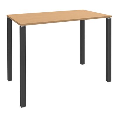 3253310165991-Table Lounge - L140xH105xP60 cm - 4 Pieds carbone - plateau imitation hêtre--0