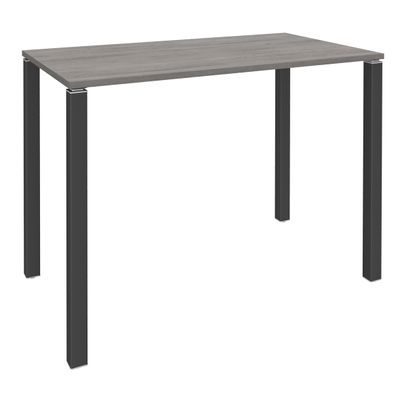 3253310166073-Table Lounge - L140xH105xP60 cm - 4 Pieds carbone - plateau imitation chêne gris--0