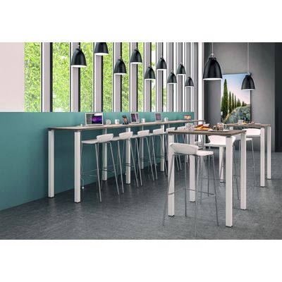3253310165991-Table Lounge - L140xH105xP60 cm - 4 Pieds carbone - plateau imitation hêtre--1