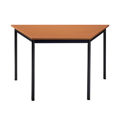 3700245503966-Table modulaire trapezoïdale - L120 x H60 x P60 cm - imitation merisier--0