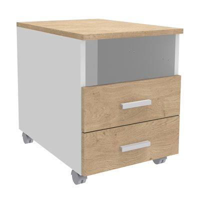 3253310133440-Caisson mobile INEO JET UP Bureau Vallée - L43xH56xP60 cm - 3 Tiroirs dont 1 personnalisable obligatoire - façade imita--0