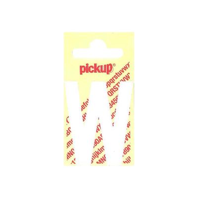 8711234242228-Pickup - Étiquette autocollante - 150 mm - Lettre W - blanc mat-Avant-0