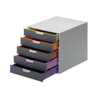 4005546701608-Durable Varicolor - Module de classement 5 tiroirs - multicolore-Angle droit-4