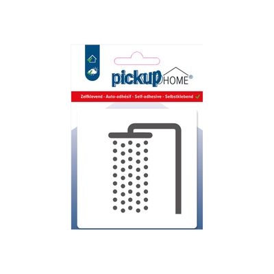 8711234004444-Pickup Home 3D - Plaque Acrylique douche - 9 x 9 cm - blanc-Angle droit-0