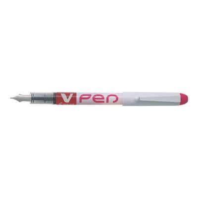 4902505326585-Pilot V Pen - Stylo plume - rose - 0,4 mm - pointe moyenne-Angle gauche-0