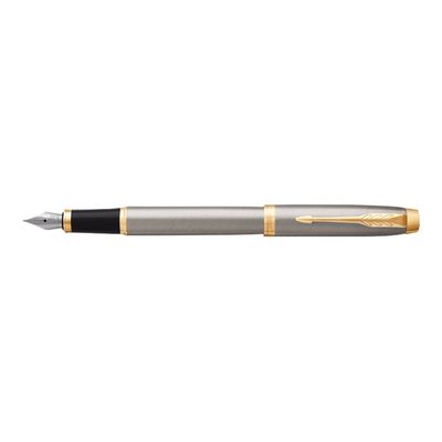3501179316499-Parker IM - Stylo plume métal brossé - pointe fine-Angle gauche-4