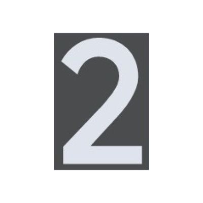 8711234016317-Pickup Home 3D Milan - Étiquette autocollante 100 mm - Chiffre 2 - gris-Avant-0