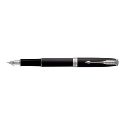 3501179315225-Parker Sonnet - Stylo plume noir laqué - pointe moyenne-Angle gauche-1