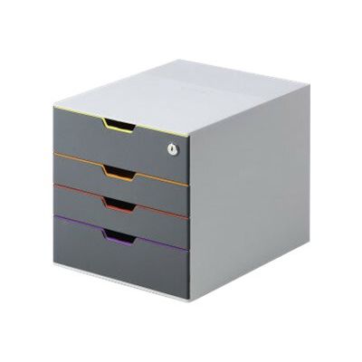 4005546702414-Durable Varicolor Safe - Module de classement 4 tiroirs - multicolore-Angle droit-1