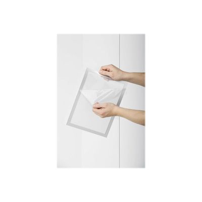4005546978475-Durable Duraframe Poster Sun - Cadre d'affichage vitrostatique - A4 - argent-Angle droit-1