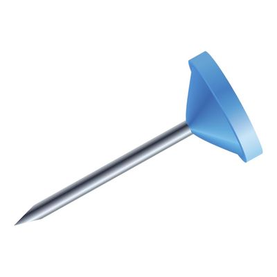 3364220145024-Exacompta - 100 Épingles tête plate - 5 mm - bleu-Avant-1