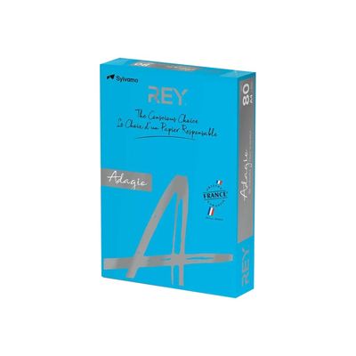 8421938302196-Rey Adagio - Papier couleur - A4 (210 x 297 mm) - 80 g/m² - Ramette de 500 feuilles - bleu -Angle droit-0